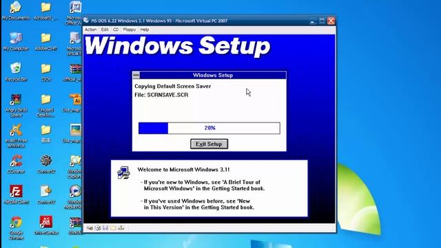 Installing Windows 95 In Virtual PC 2007 (Part 2) смотреть онлайн