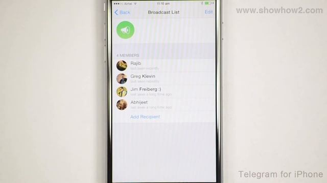 Telegram iOS App - How To Remove A Member From A Broadcast List смотреть онлайн