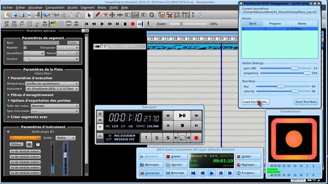 Angelimpro / BlueDid - Rosegargen / FluidSynth DSSI / TimeMachine - Linux смотреть онлайн