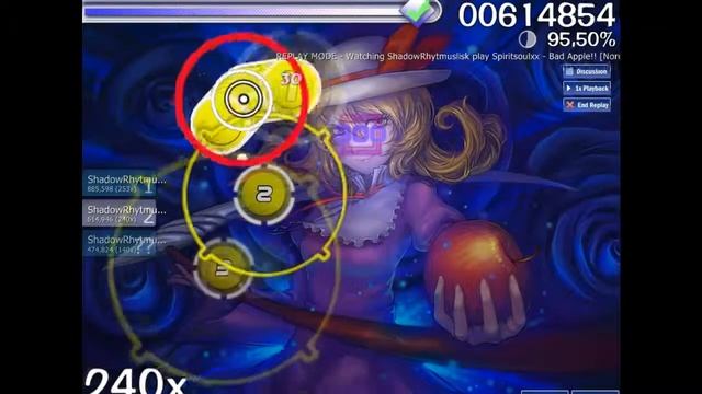 Osu! Bad Apple (Instrumental Version) [Normal] смотреть онлайн
