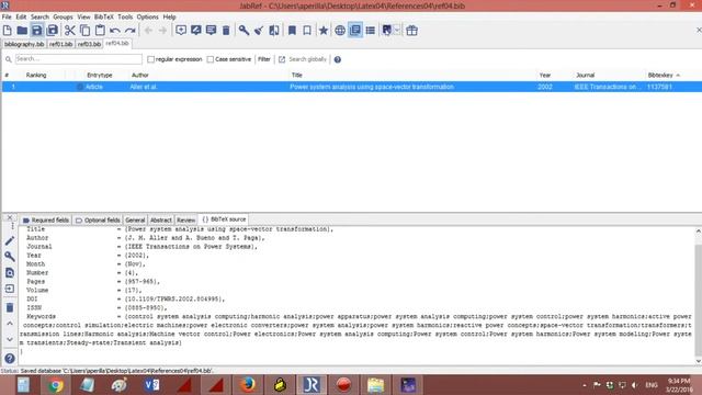 Creating references for an IEEE paper using JabRef version 3.0 and TeXstudio 2.10.8 (LATEX) смотреть онлайн