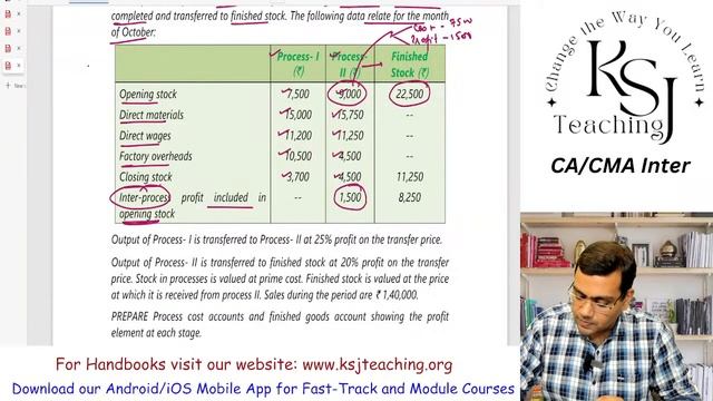 L-54 Cost Accounting Live | CA/CMA Inter | CA Saurav Jindal | KSJ Teaching | Process Costing-08 смотреть онлайн