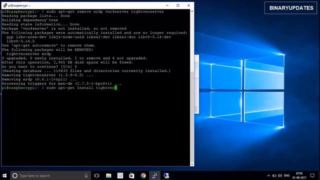 Remote Desktop from Windows 10 to Raspberry Pi 3 смотреть онлайн