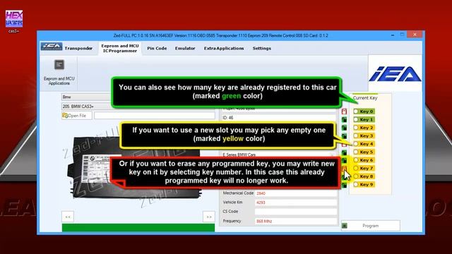 Zed-FULL Eeprom & Mcu Applications Using PC Software BMW CAS3+ Key Programming смотреть онлайн
