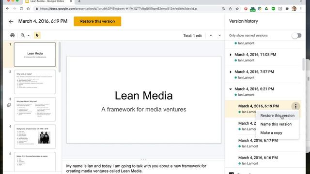 Google Slides Tutorial: The SAFE and UNSAFE way to revert versions (Windows/macOS/Chromebook) (2022 смотреть онлайн