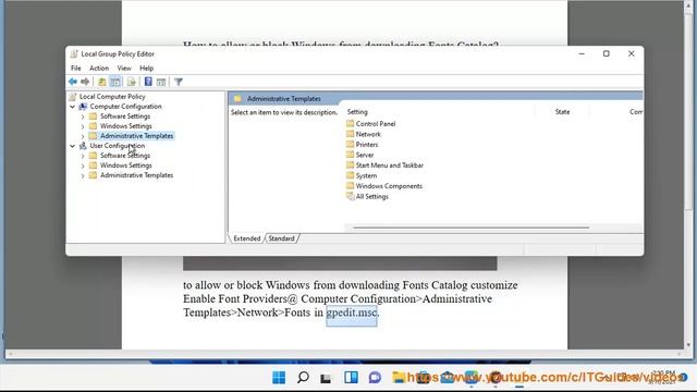 Allow/block Windows 11/10 from downloading Fonts Catalog смотреть онлайн