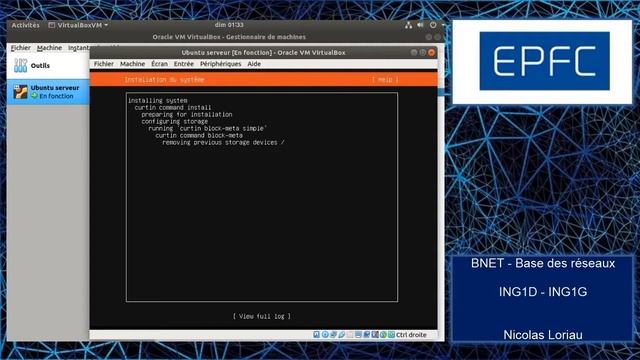 Installation d'un serveur Ubuntu sous virtualbox. смотреть онлайн
