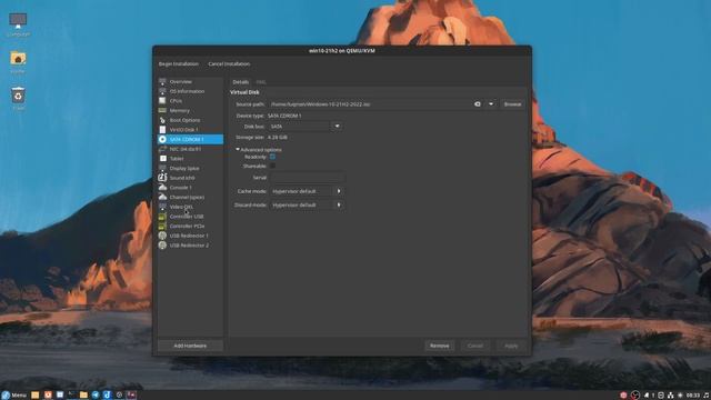 Install Windows 10 in QEMU | Virtual Machine Manager (virt-manager) смотреть онлайн