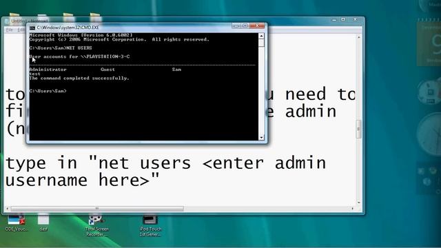 OUT DATED!!!! - how to change user/admin password using command prompt смотреть онлайн