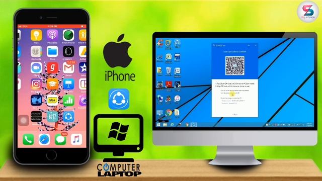how to connect iphone to computer/laptop shareit [HINDI] смотреть онлайн