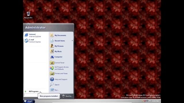 Удаление реестра в Windows Longhorn Build 5048 смотреть онлайн
