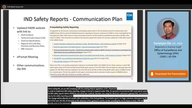 Reporting Individual Case Study Reports (ICSRs) to FAERS Using ICH E2B R3 Standards смотреть онлайн