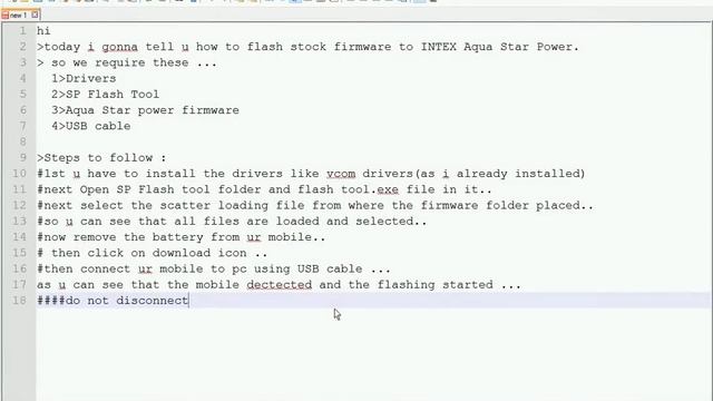 How to Flash Intex Aqua Star Power (MTK device) using SP Flash Tool смотреть онлайн