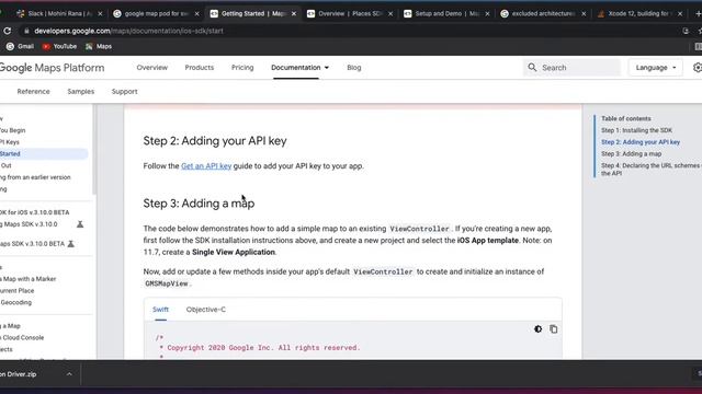 Google map integration IOS Swift смотреть онлайн