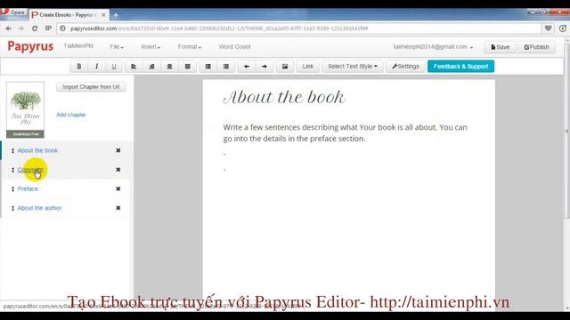 Tạo Ebook trực tuyến với Papyrus Editor - http://taimienphi.vn смотреть онлайн