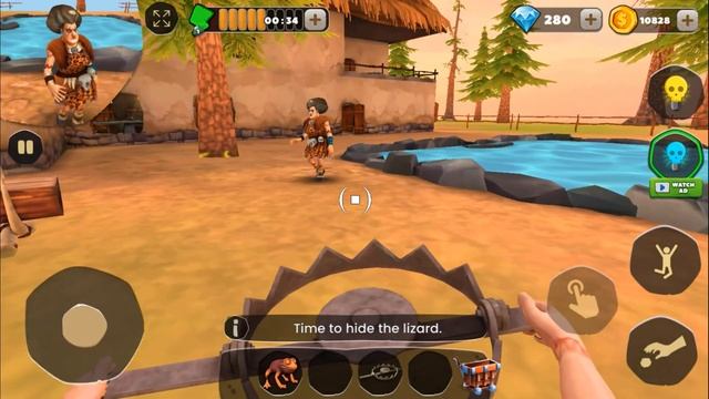 Scary Teacher stone age - Troll miss T every day , gameplay android/ ios смотреть онлайн