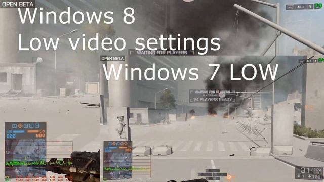 Battlefield 4 beta Windows 7 vs Windows 8 смотреть онлайн