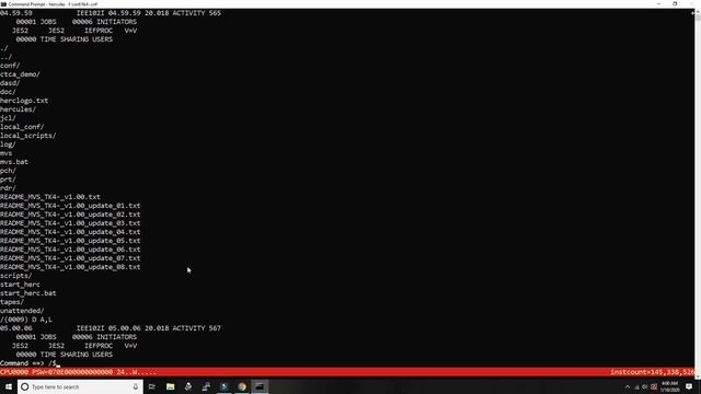 Manual IPL of MVS 3.8 TK4 - CLPA and JES2 cold start - M160 смотреть онлайн