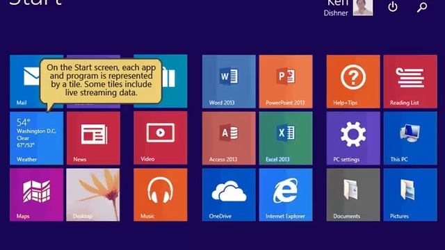 Working with the Start Screen in Microsoft Windows 8 (Lesson 1.3) смотреть онлайн