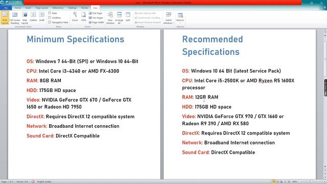 Minimum Specifications Required For CALL OF DUTY WARZONE PC | WINDOWS 10 OR WINDOWS 7 | 8GB OR 16 G смотреть онлайн