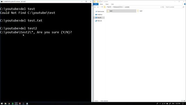 HOW TO DELETE A FILE (DEL) IN CMD смотреть онлайн