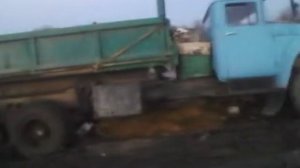 Зил 133 (Застряли на мусорке,лег на переднюю балку часть 1)