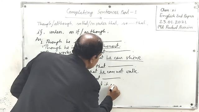 Class : Eleven | English 2nd paper | Completing Sentences | part-1 смотреть онлайн