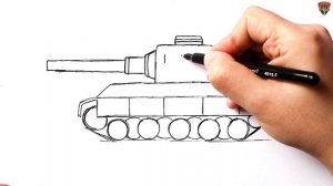 How to draw a Tank easy | Sketch Drawing Tutorial @EhedovElnur