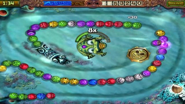 Zuma's Revenge! - Challenge (Very Hard) Undersea Undertaking - Level 7 смотреть онлайн