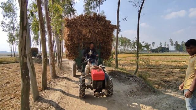 Heavy Loaded Power Tiller trolley Engine & Driver Performance Dangerous Zone | Driver driving Skill смотреть онлайн
