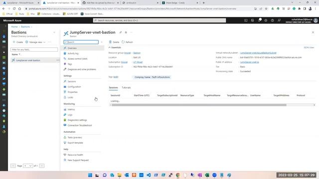 Session15 Azure Bastion, SharedDisk, VM create using powershell B смотреть онлайн