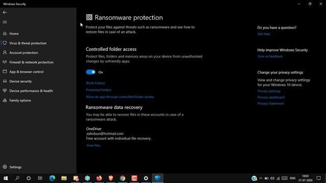 How to enable ransomware protection on Windows 10 смотреть онлайн