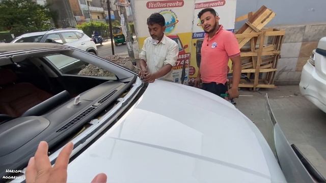WINDSHIELD REPLACEMENT OF NEW i20 | BROKEN GLASS | insurance claimed 😖 смотреть онлайн