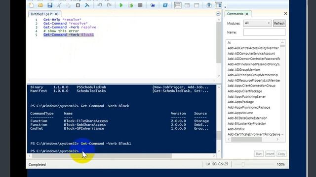 Lab 01: Configuring Windows PowerShell, and finding and running commands смотреть онлайн
