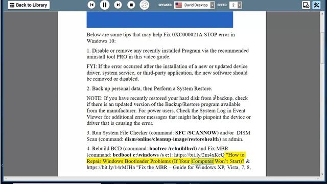 Fix 0XC000021A STOP error in Windows 10 смотреть онлайн