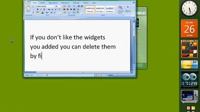 How To Add Widgets To Your Desktop Using Windows Vista смотреть онлайн