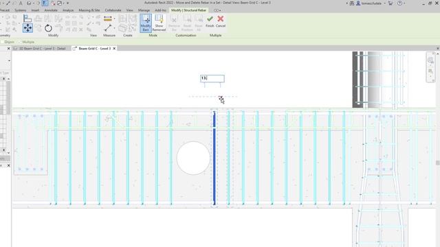 Revit 2022 Move Rebar in a Set #Autodesk #Revit 2022 смотреть онлайн