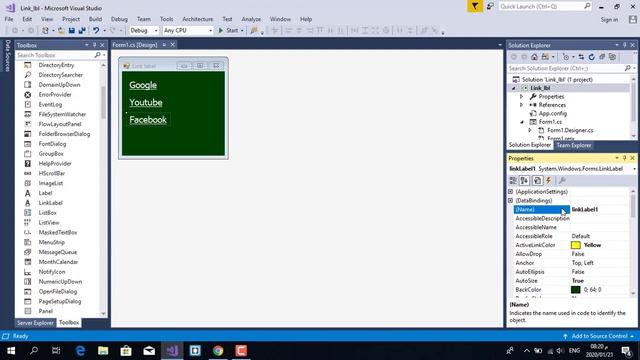 عناوين الارتباط LinkLabel | سي شارب | c# смотреть онлайн