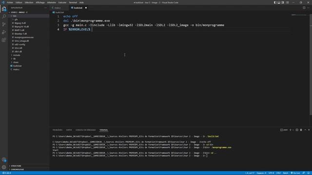 Programmation C / SDL2 : Traiter les erreurs de GCC (Visual Studio Code / Batch à l'ancienne) смотреть онлайн