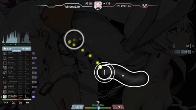 9.1⭐ WindowLife | Wakeshima Kanon - World's End, Girl's Rondo [Addiction] +DT 98.9% (940pp 1❌)- osu смотреть онлайн