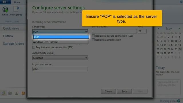 Configuring a POP email account in Windows Live Mail - www.planethippo.com смотреть онлайн