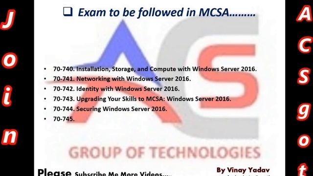 MCP, MCSA, MCSE, in Window Server 2016 in Hindi - 1 смотреть онлайн