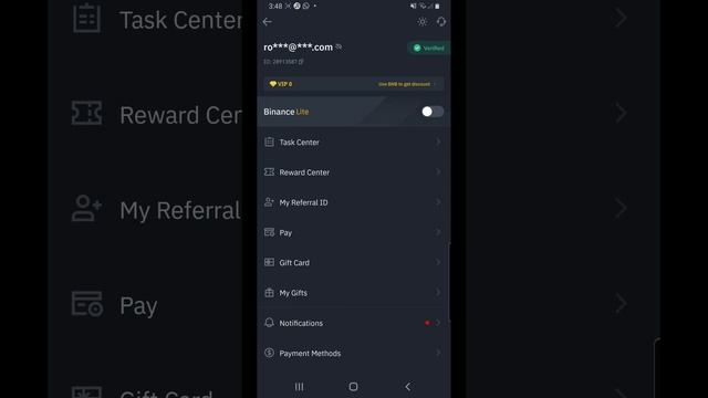 Enable Dark Mode on binance app on your Android smart phone.#binance смотреть онлайн
