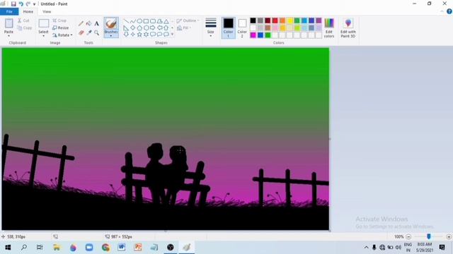 MS Paint on Windows 10 (How to make drawing in computer or laptop) in Hindi . Pc paint tutorial . смотреть онлайн