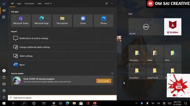 How to turn on Tablet mode in Windows 10. when it is not visible in action center ..# OmSaiCreative смотреть онлайн