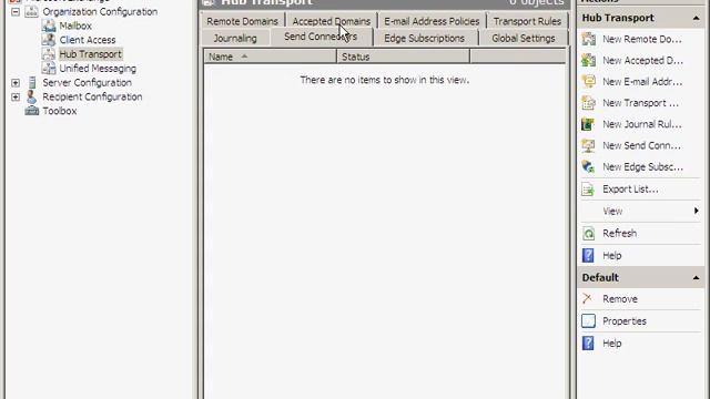 Installing Exchange Server 2007 Enterprise - Accepted domains,Send/Receive Connectors - PT5 смотреть онлайн