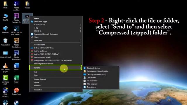 How to Zip compress a file or folder in Windows 10 смотреть онлайн