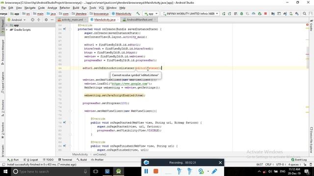 Part-9 ImeOption Action Go button working Create own android web Browser смотреть онлайн