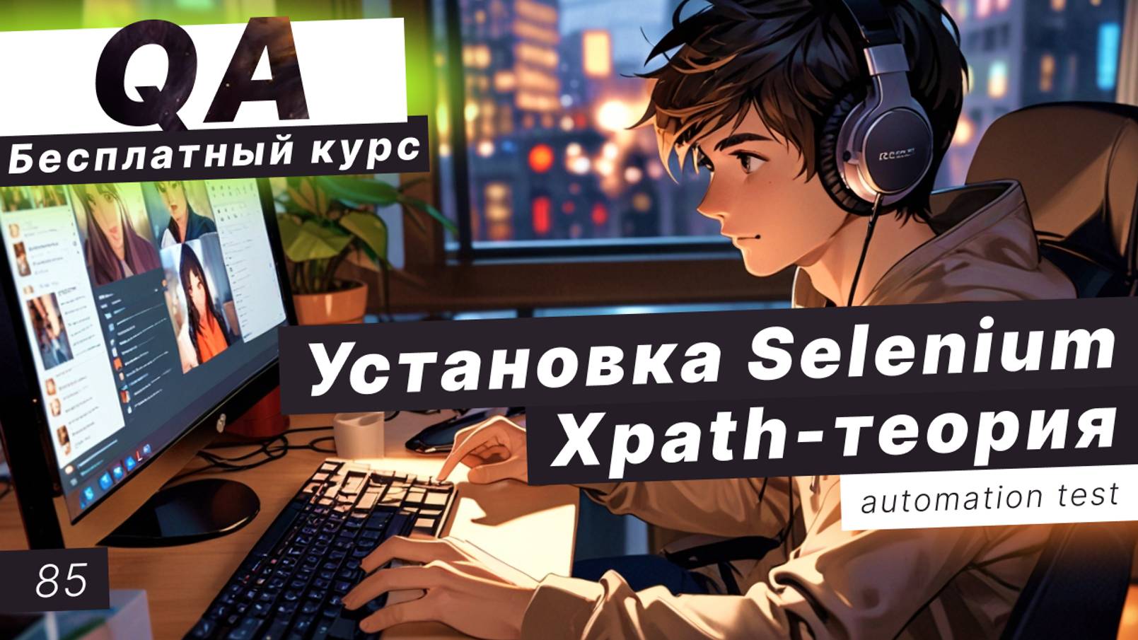 Урок 85. Установка Selenium. Автоматизация простой страницы. Xpath, xml смотреть онлайн
